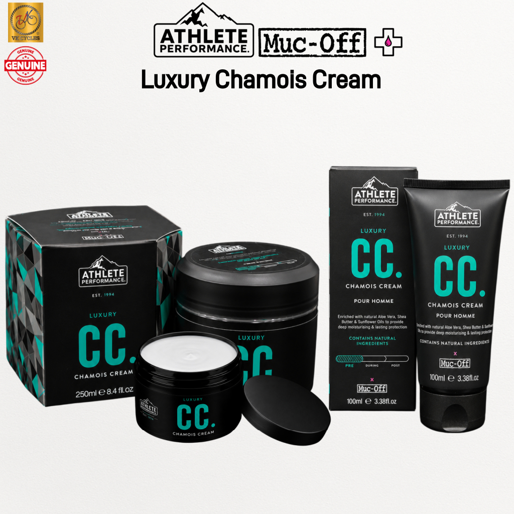 MUC-OFF ATHLETE PERFORMANCE Luxury CC Chamois Cream Anti Chafing Cycling Cream 250ml / 100ml