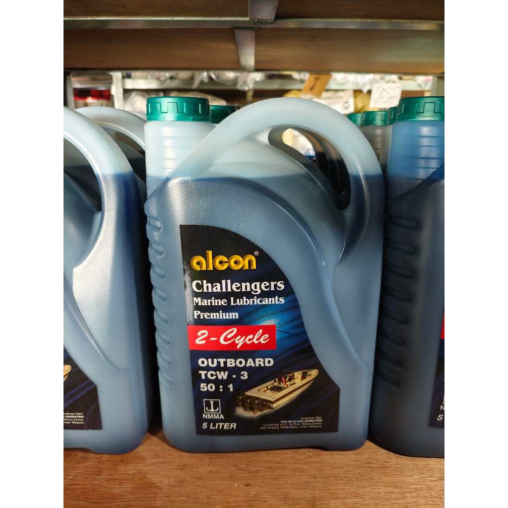 [5L] Alcon Outboard TCW-3 2T Oil Premium 2-Stroke Engine Oil Minyak Hitam Bot Enjin Sangkut