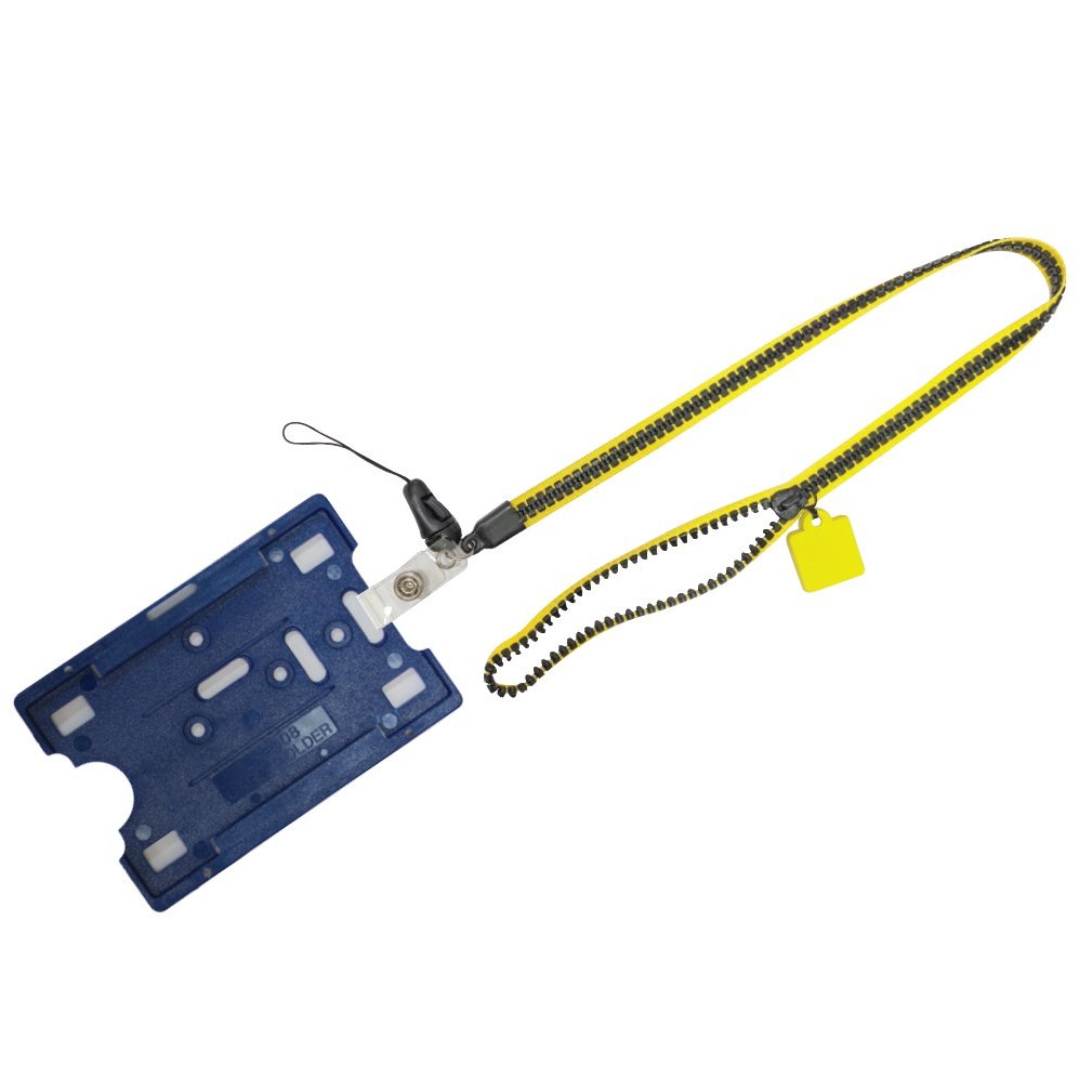 ZIPPER LANYARD c/w LX 008 BLUE ID HOLDER