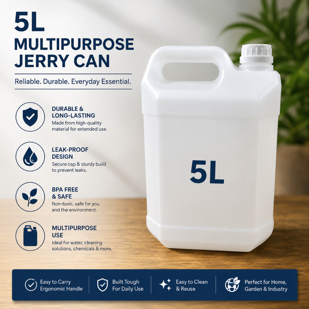 [ใหม่] 5L Jerry Can / ขวด HDPE / Tong Air / Jerry Can