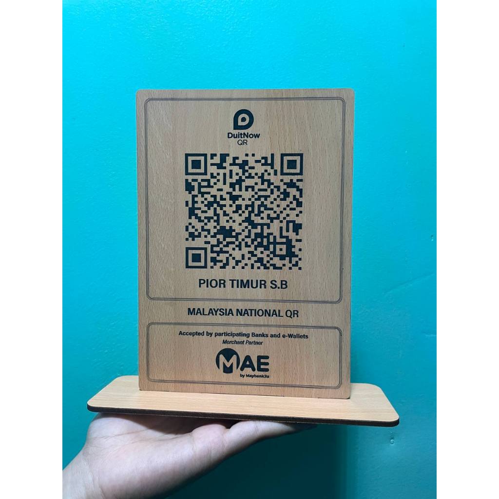 QR CODE / KAYU / QR CODE STAND / PLYWOOD / การออกแบบที่กําหนดเอง