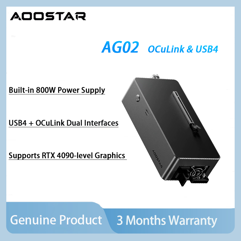AOOSTAR AG01 / AG02 / AG03 eGPU Dock แหล่งจ่ายไฟในตัว OCuLink Thunderbolt 5 กล่องใส่การ์ดกราฟิกภายนอ