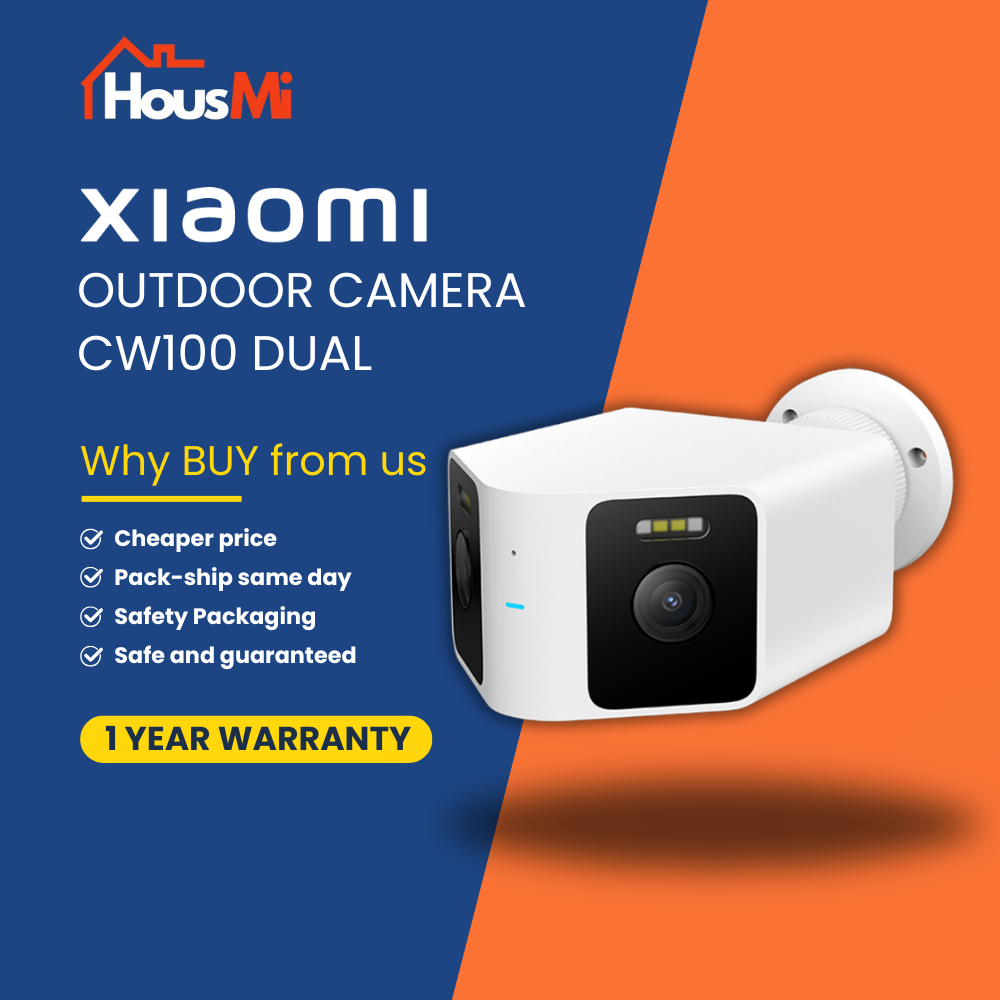 กล้องกลางแจ้ง Xiaomi CW100 Dual 3MP 2K HD ความละเอียด Dual-Lens มุมมองพาโนรามา Audible & Visual Alar