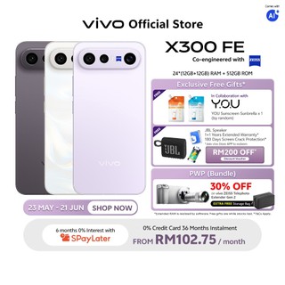[New Arrival] vivo X300 FE 5G 50 MP ZEISS Super Telephoto Camera Stage Mode Snapdragon 8Gen5 4K 60 fps Pro Video 6500mAh