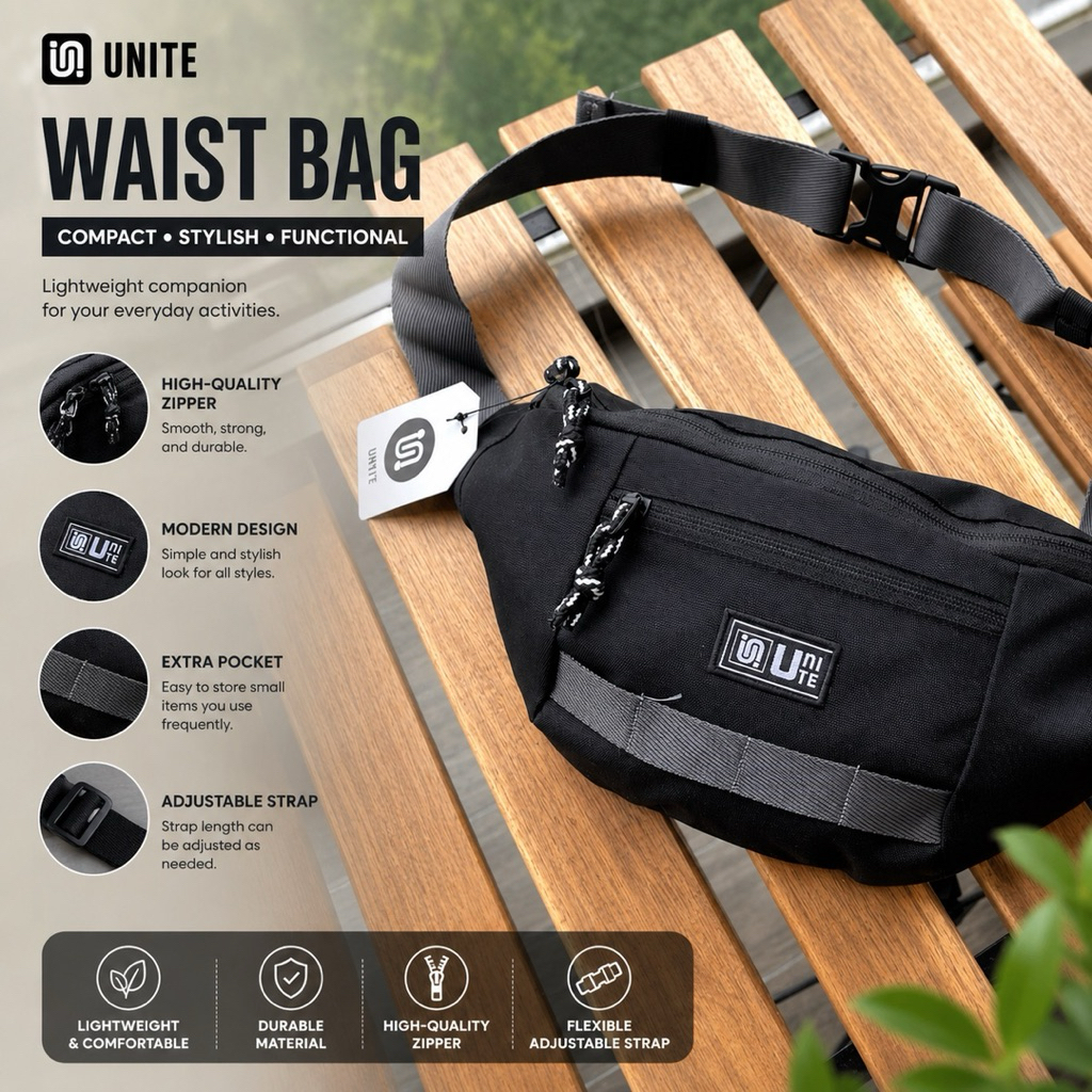 UNITE WAIST BAG POUCH BAG MEN