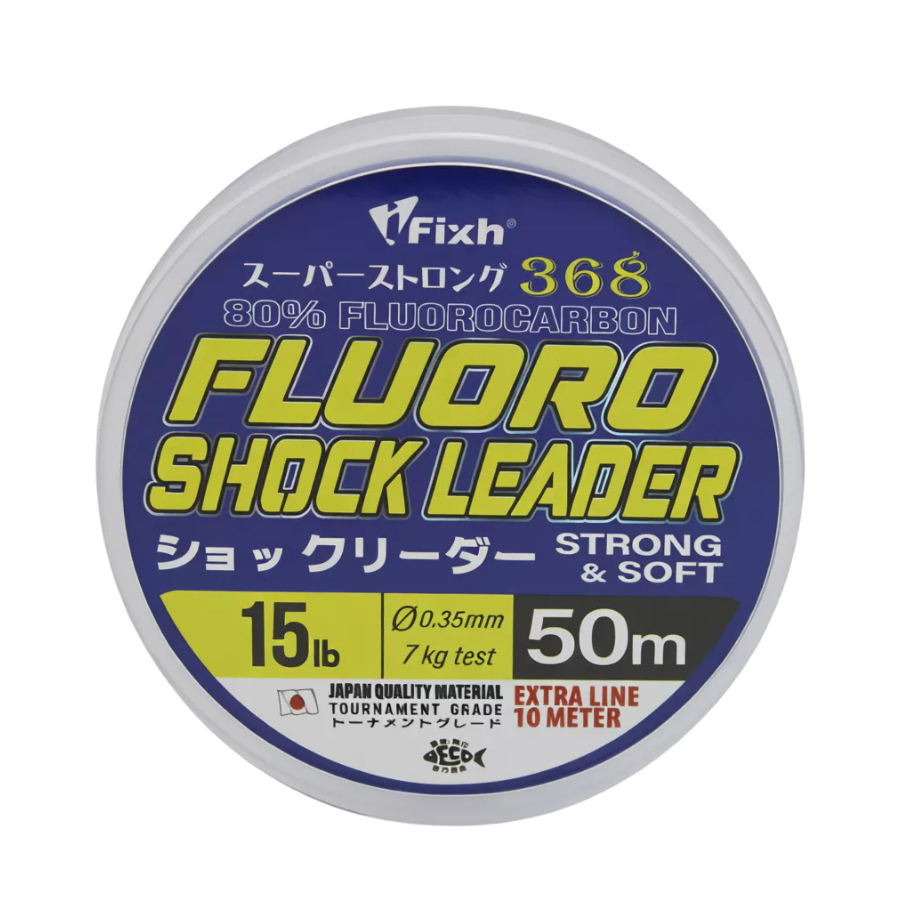 I-Fixh 368 Fluorocarbon Shock Leader สายตกปลา 50M+10M