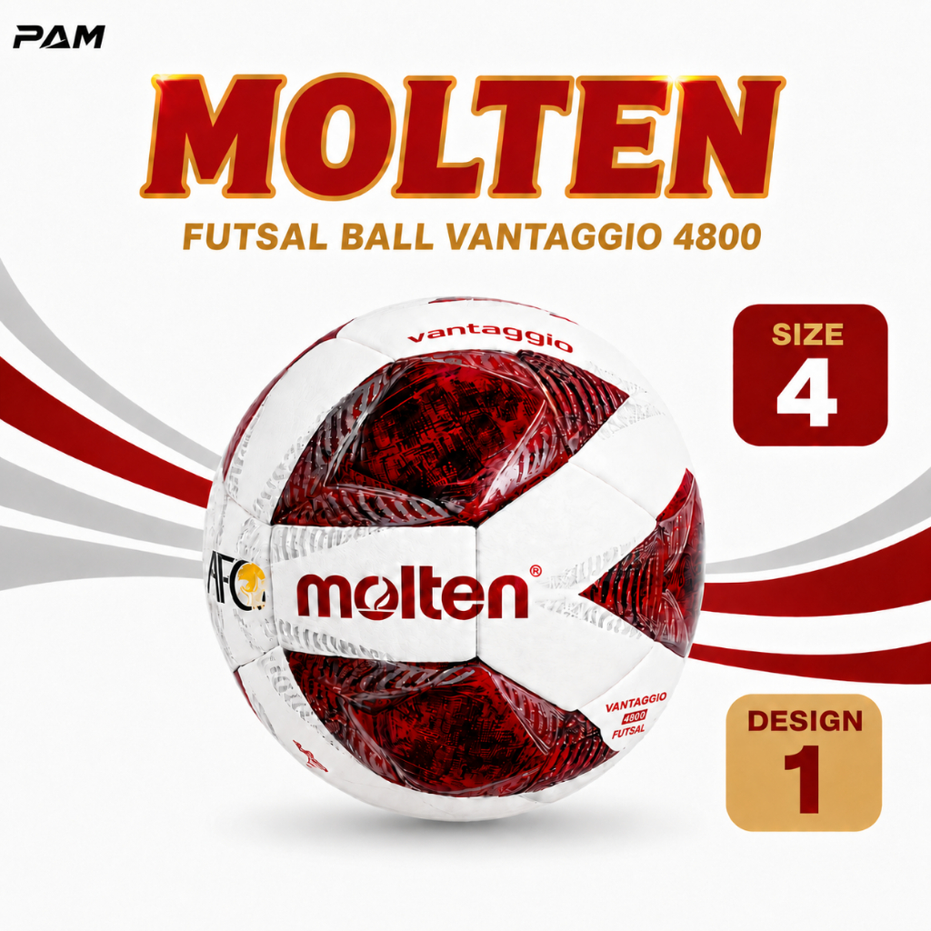 Molten Futsal Ball VANTAGGIO 4800 FUTSAL ขนาด 4 ลูกฝึกในร่มกลางแจ้งเด้งต่ํา