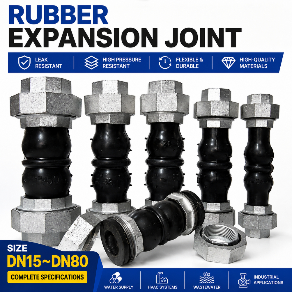EPDM ยางยืดหยุ่น Joint BSP ด้ายป้องกันการสั่นสะเทือนลดเสียงรบกวน hock AbsorptionSambungan Getah