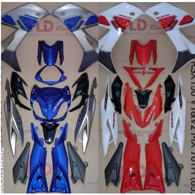 RSX150 V1/V2 (70TH) (65) ชุดปกปิดร่างกายพร้อมสติกเกอร์ SIAP TANAM 2K CLEAR HLD -VRC+PW+BG / RYC1+S3+