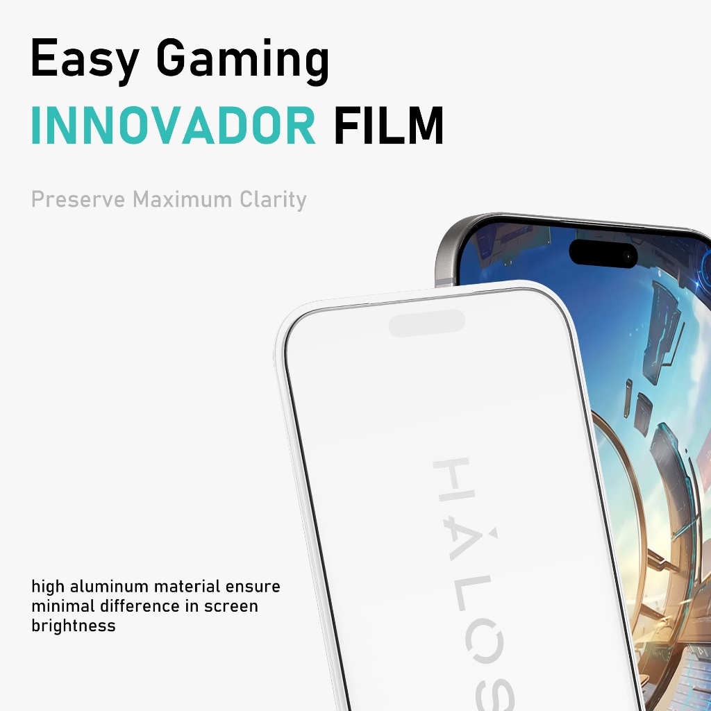 Innovador Matte Gaming กระจกนิรภัยหน้าจอสําหรับ iPhone 17 Pro / 17 Pro Max / 17 -Halosure