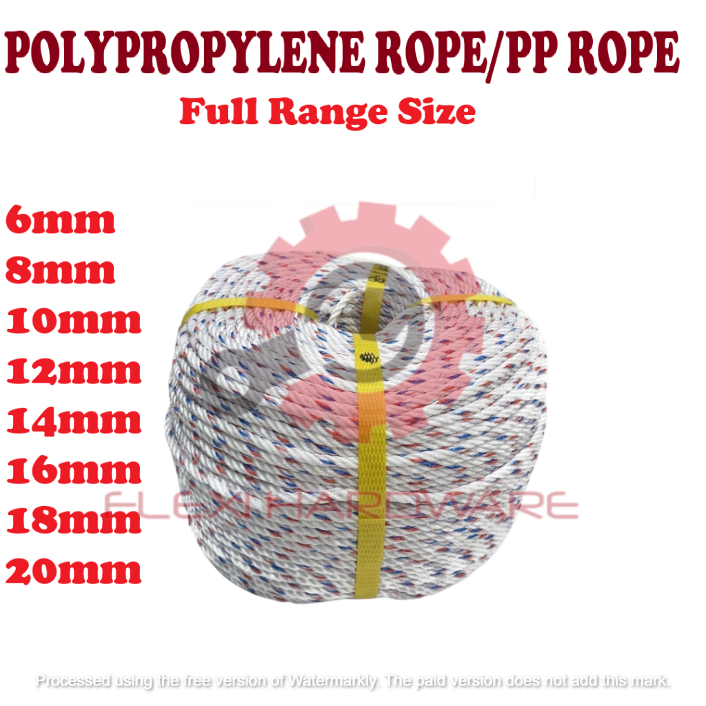 POLYPROPYLENE ROPE/PP ROPE 6MM/8MM/12MM/14MM/16MM/24MM