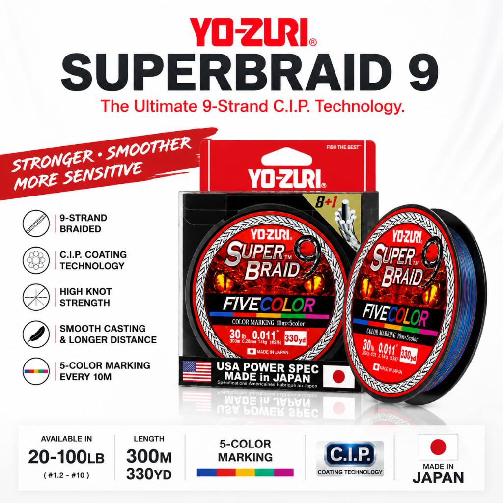 YOZURI - SUPERBRAID 9 FIVE COLOR PREMIUM PE LINE 300M IZANAS