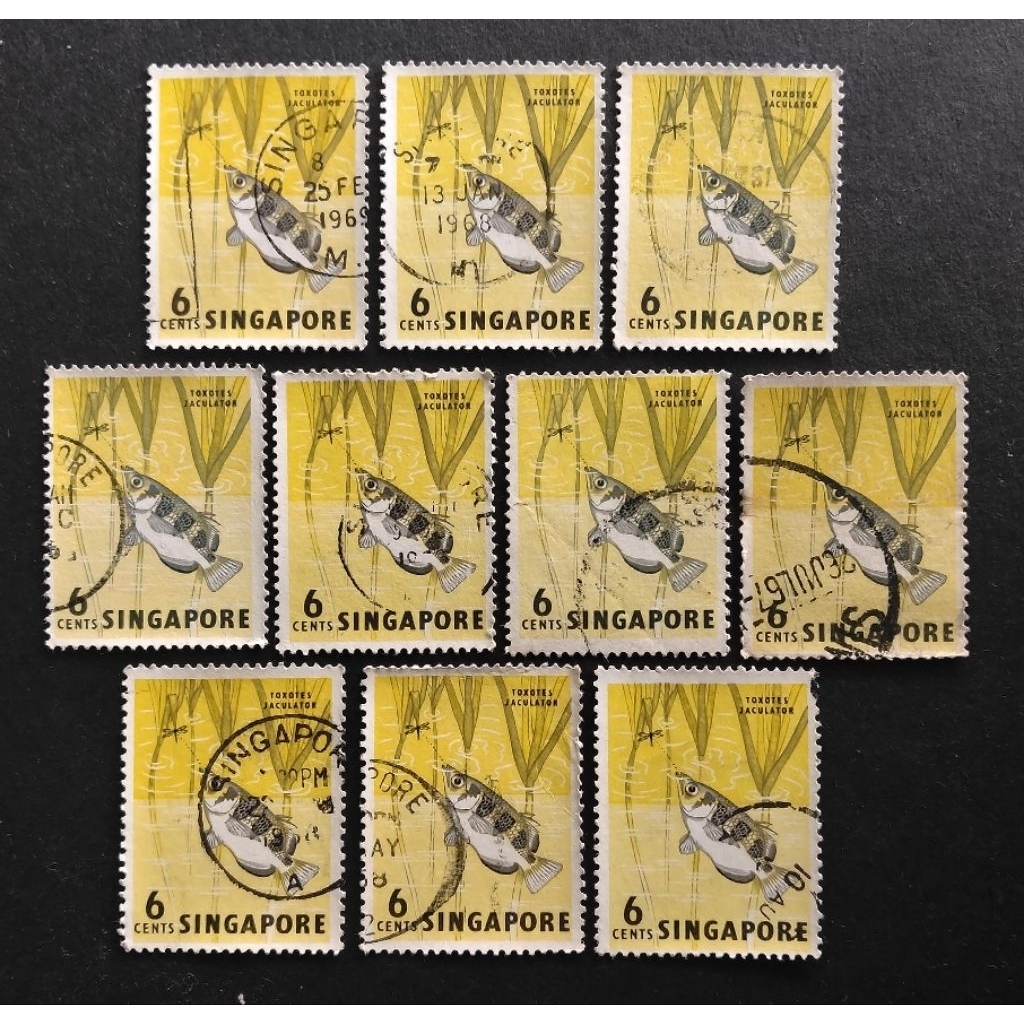 Setem 1962 Ikan Sumpit-Sumpit 6 Cents (ใช้ 10 เก๊บ)