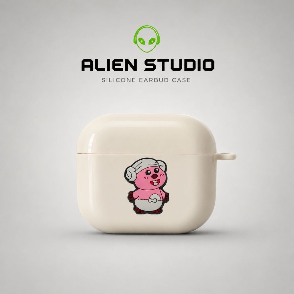 ALIEN STUDIO 3D สไตล์ซิลิโคนฝาครอบป้องกันสําหรับ Baseus Bowie E17 กรณี + ปากกาทําความสะอาด + เชือกเส