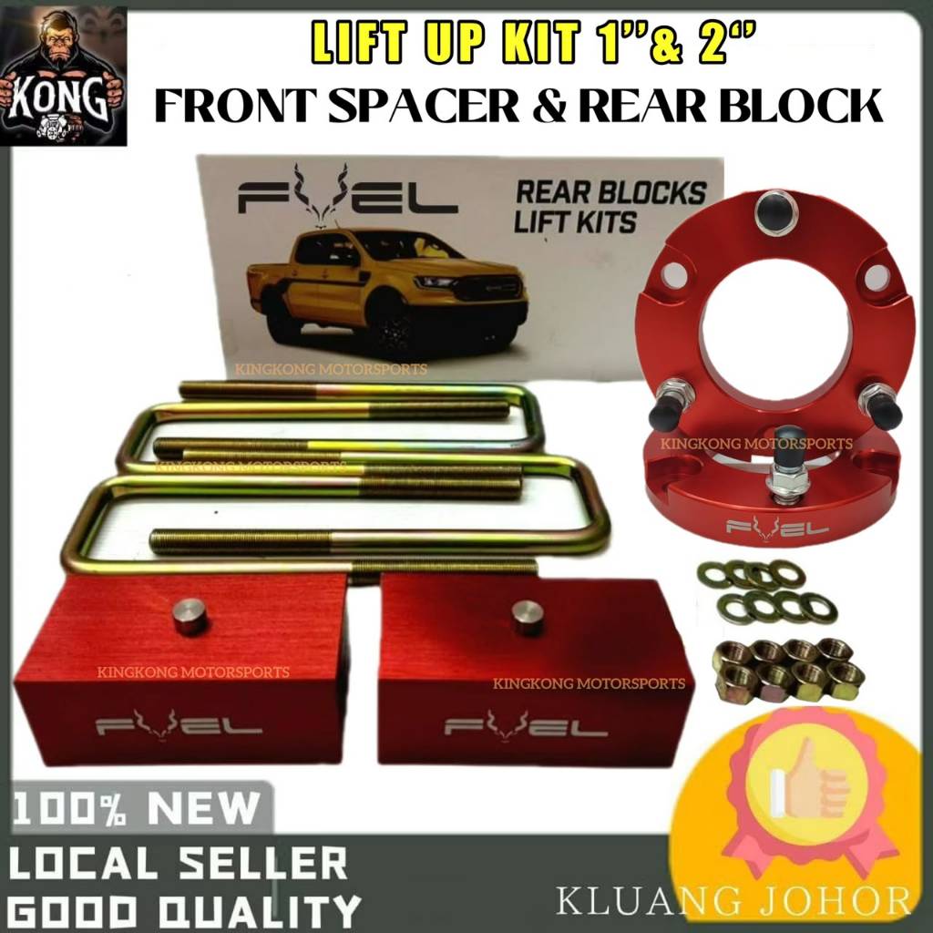 FUEL 4X4 LIFT UP 2 HILUX VIGO REVO NAVARA RANGER T6 T7 T8 TRITON DMAX BT50 COLORADO SPACER 25MM BLOC