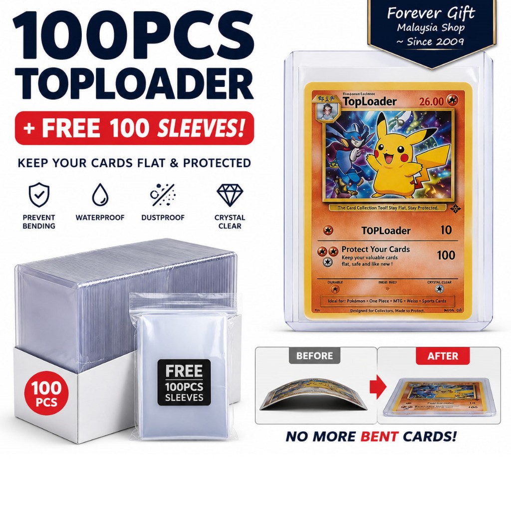100 ชิ้น Toploader Fix Bent TCG การ์ดฟอยล์สําหรับ Pokemon One Piece TCG การ์ดเกม 卡灯夹卡套 D97