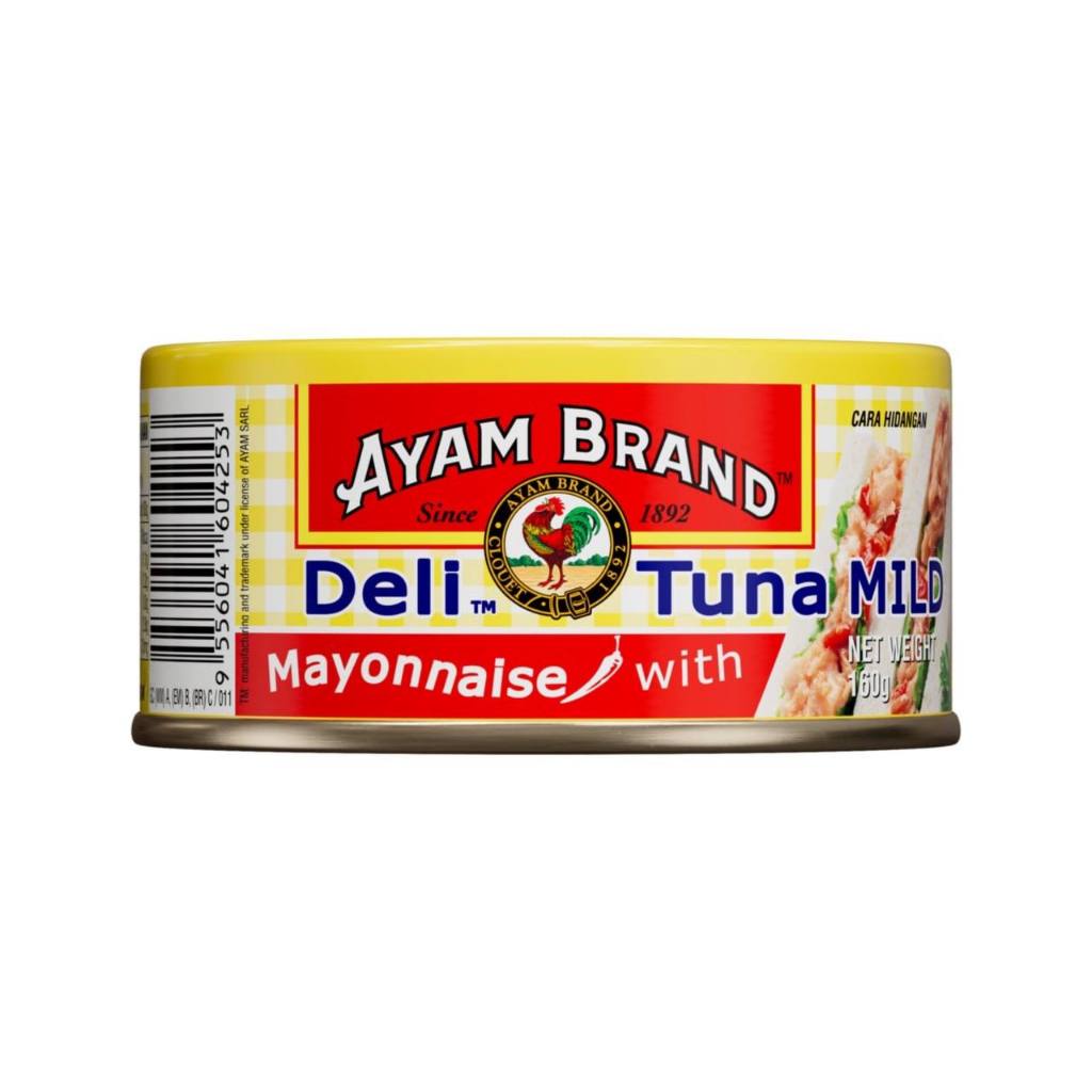 Deli Tuna Mild Mayonite / Deli Tuna Mayones Kurang Pedas Ayam Brand 160G