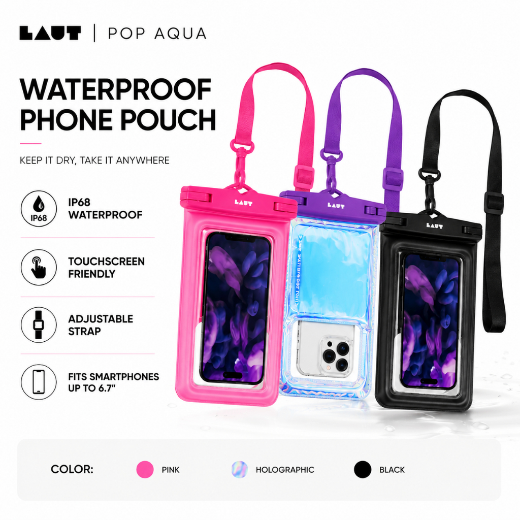 LAUT Pop Aqua IP68 กระเป๋าใส่โทรศัพท์กันน้ํา