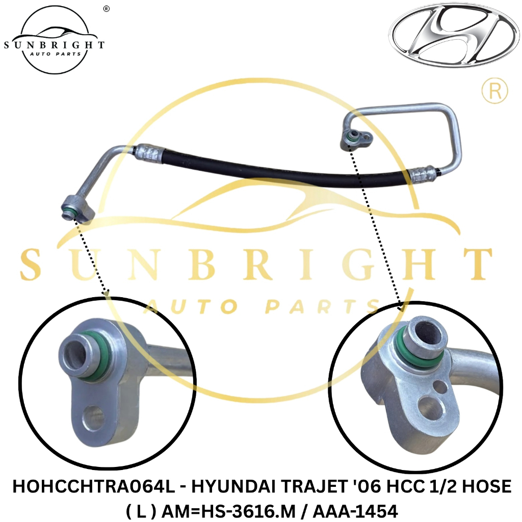 HYUNDAI TRAJET 06 HCC 1/2 HOSE ( L ) AM=HS-3616.M / AAA-1454