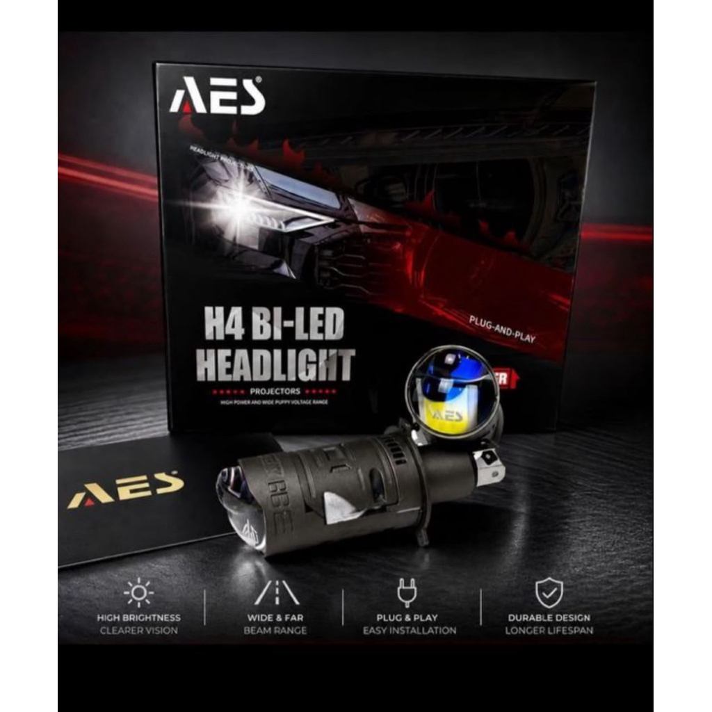 [AES] ไฟหน้า BI-LED (หลอดไฟ H4)