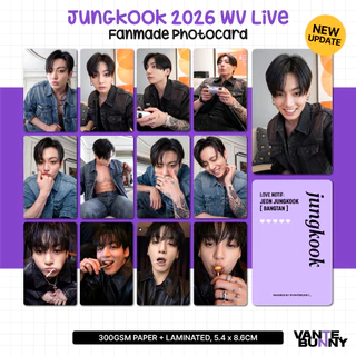 JK Jungkook 2026 WV Live Photocards Fanmade Photo Card PC vantebunny
