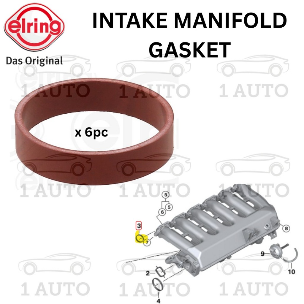 ELRING INTAKE MANIFOLD GASKET BMW M57 เครื่องยนต์ดีเซล X5 E53 3.0d E60 530d X5 E70 3.0d X6 E71 30dX 