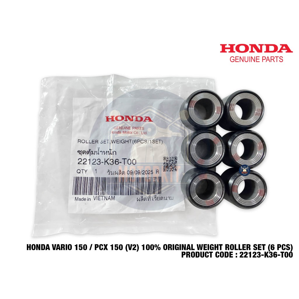 HONDA VARIO 150 PCX 150 V2 ROLLER SET 6 ชิ้น 22123-K36-T00