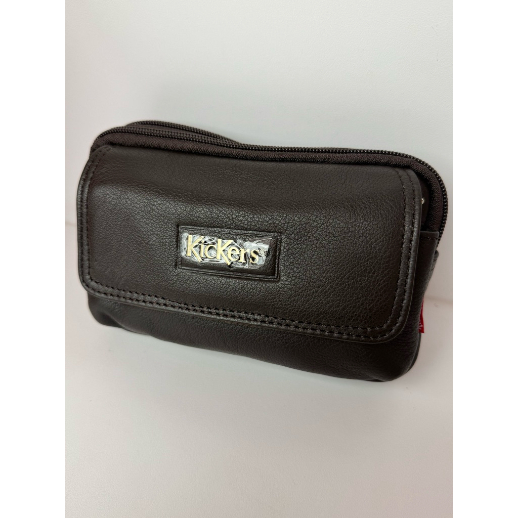 Kickers Leather Waist Pouch Bag % ( 79481 )