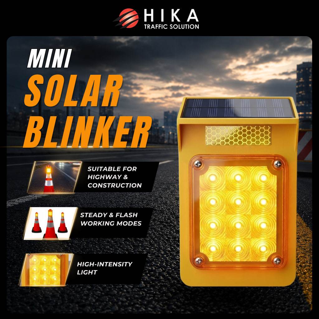 HIKA Traffic Solar Road Mini Blinker I Lampu Berkelip Solar Mini I ไฟเตือนความระวัง