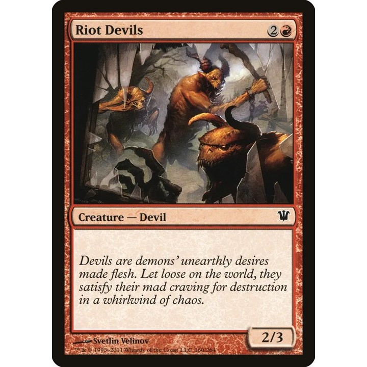 MTG: (ISD) C 160 - Riot Devils Single Card Innistrad