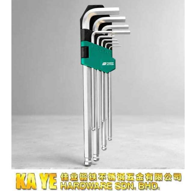 POWER ACTION HEX KEY SET HKS9 Ball Point Hex Key HKS9/L