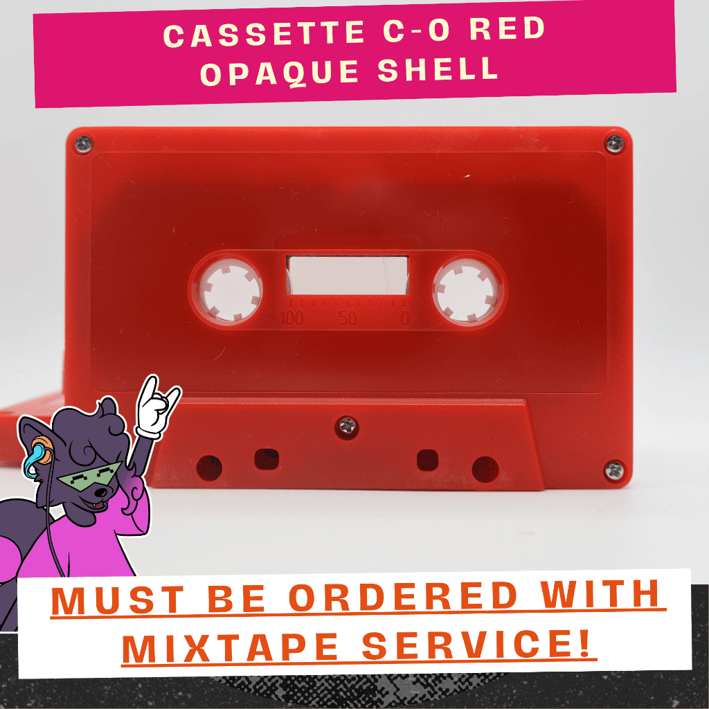 Red OPAQUE C-0 Cassette Empty Shell