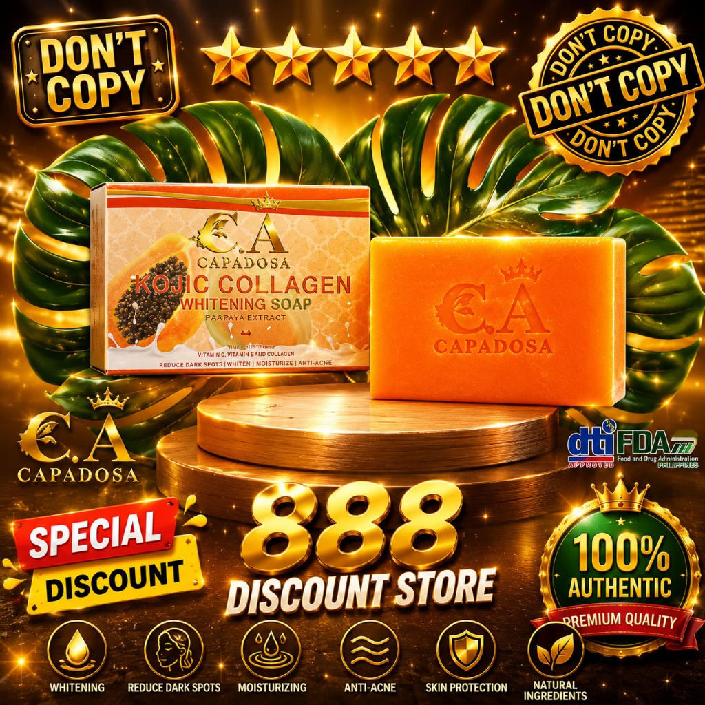 CAPADOSA Kojic Collagen Papaya Whitening Soap 80g.