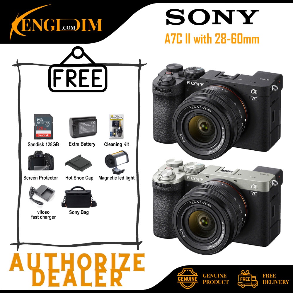 Sony a7C II / A7CII / A7CM2 / A7C Mark II ตัวกล้อง Mirrorless หรือพร้อมเลนส์ 28-60 มม.