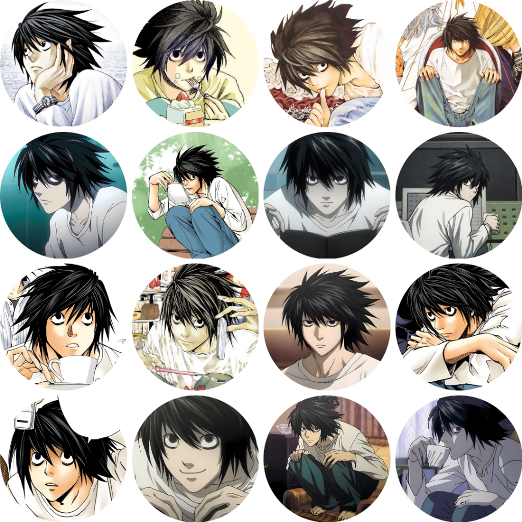 ป้ายปุ่ม Lawliet Death Note L 58mm