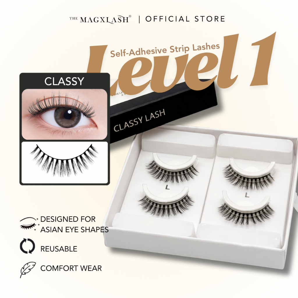 The Magxlash Self Adhensive Eyelash - Classy (ระดับ 1 เริ่มต้น)