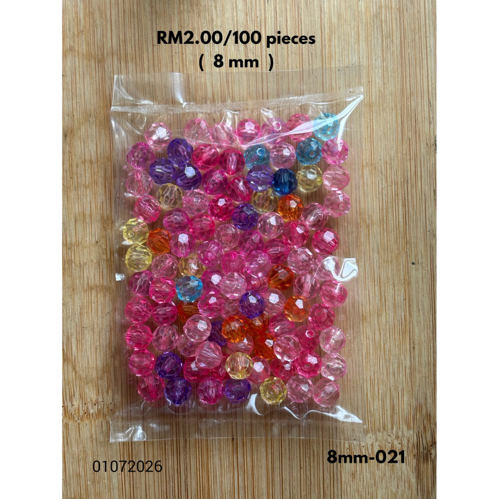 RM2.00/100 kyping : 8mm-021 - Manik - Bead - 8 mm