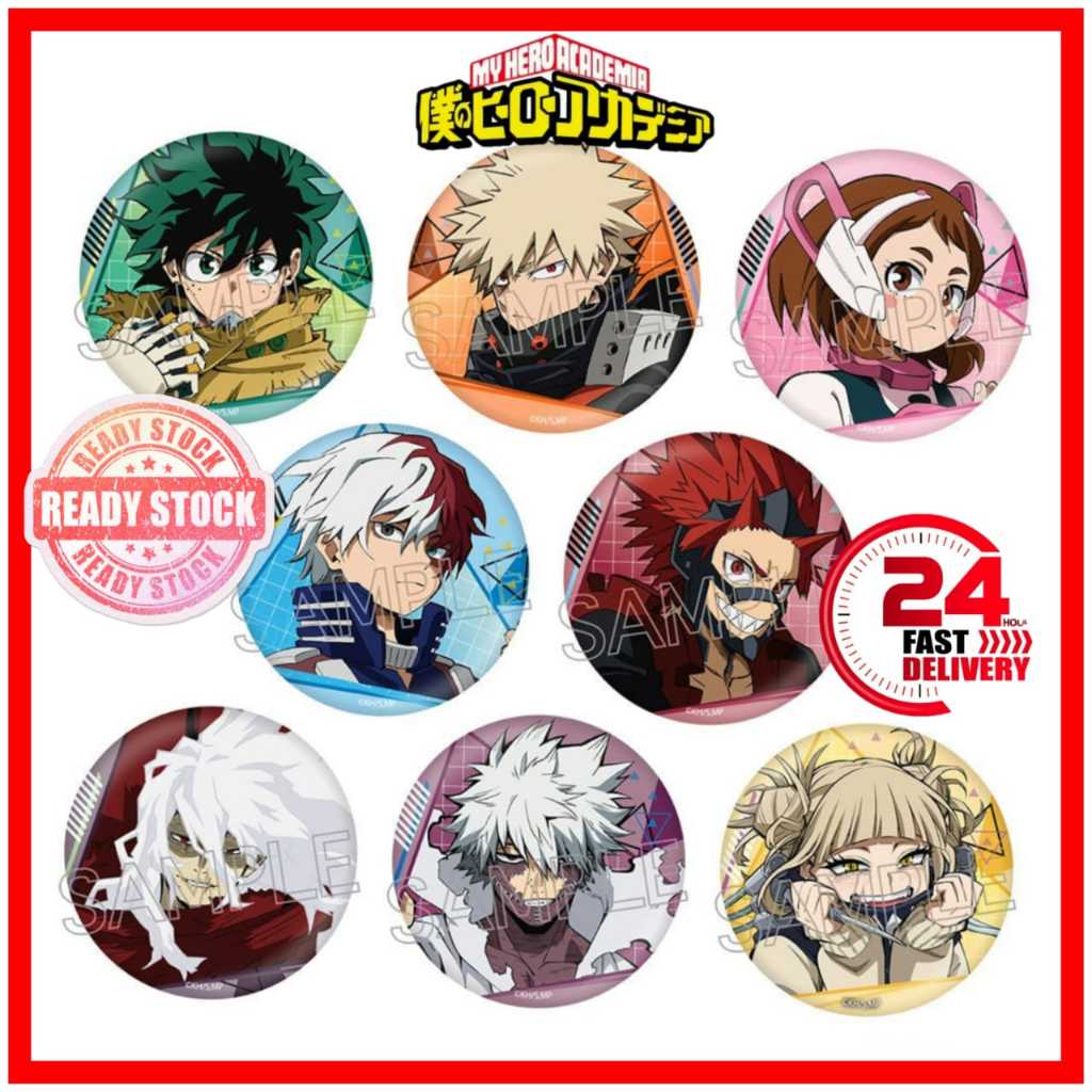 58 มม. My Hero Academia Lencana Butang Pin Button Badge พร้อมเข็มกลัด Pin Clips