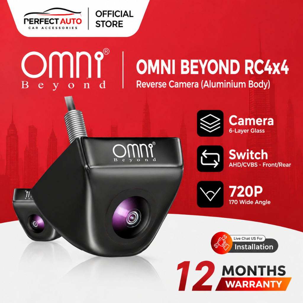 กล้องถอยหลังรถยนต์ OMNI BEYOND RC4x4 กล้องถอยหลังรถยนต์ RC4x4 กล้องประกอบรถ Lam AHD 720P & CVBS