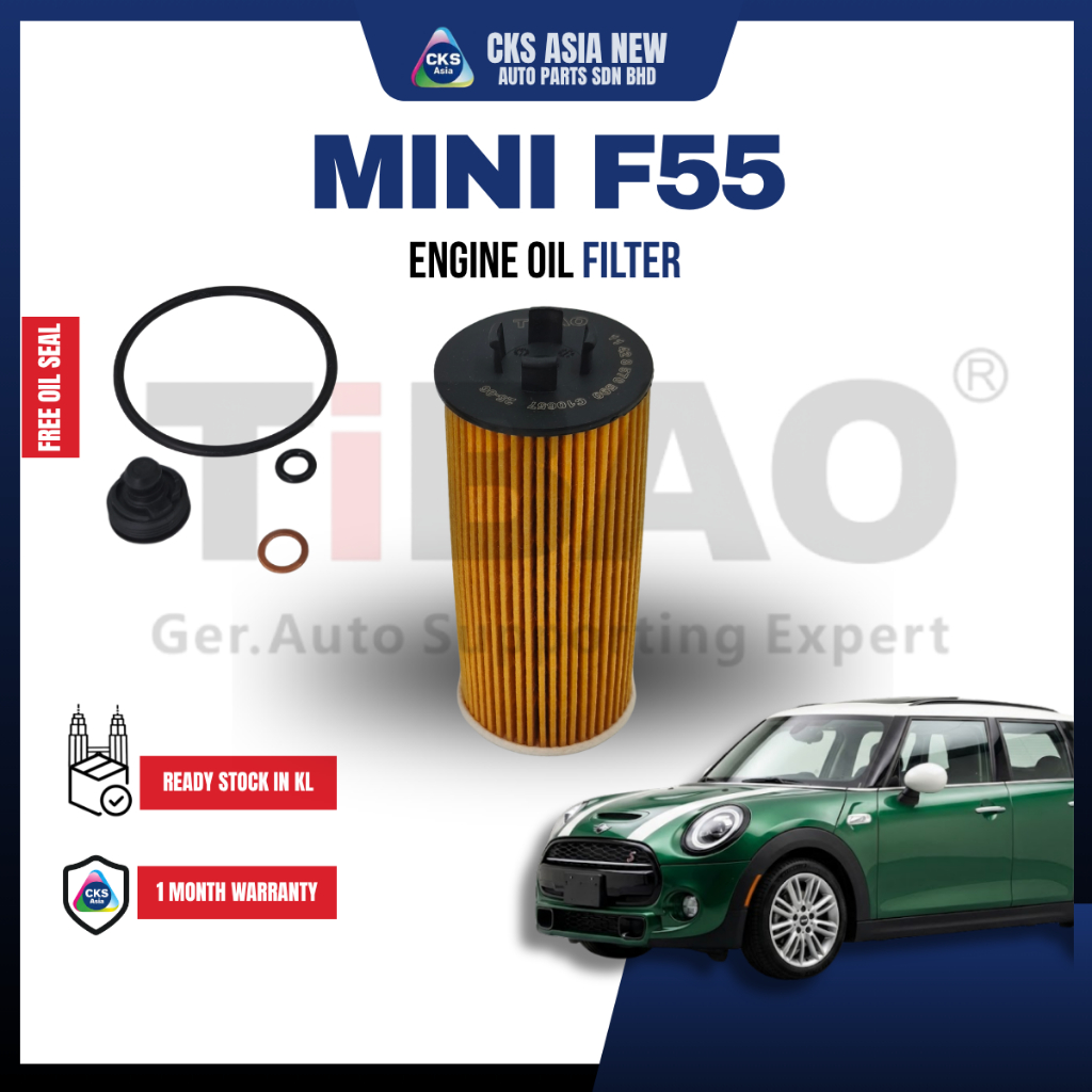 (TIBAO)MINI F55 F54 F60 B38 B48 ENGINE OIL FILTER (PRICE สําหรับ 1)