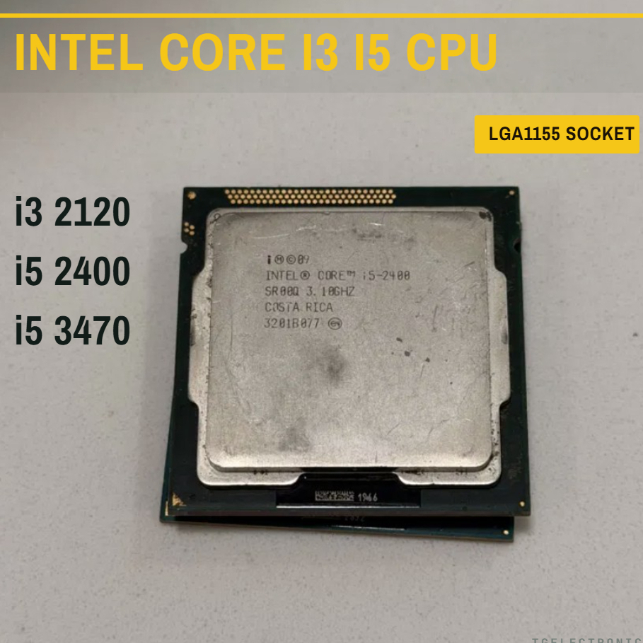 Intel Core i3 i5 โปรเซสเซอร์เดสก์ท็อป CPU LGA1155 ซ็อกเก็ต 1155 - i3 2120 i5 2400 i5 3470 ใช้แล้ว