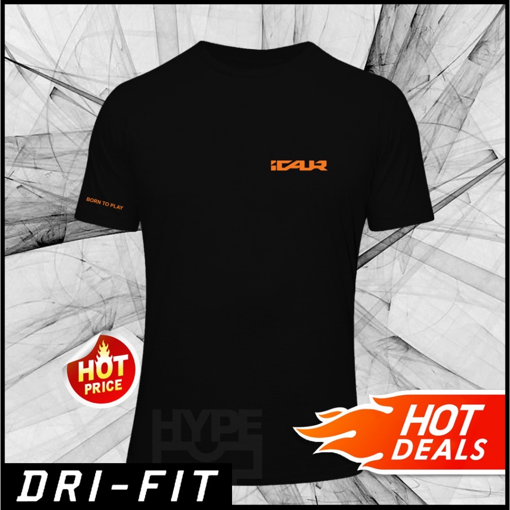 ใหม่ ICAUR I-CAUR I CAUR Born Play 03 V23 EV รถ 100% Dri Fit ไมโครไฟเบอร์ Jersey 160 GSM SS แขนสั้น