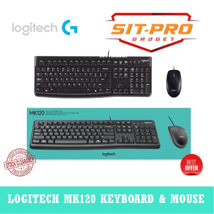 LOGITECH MK120 WIRED KERYBOARD & MOUSE