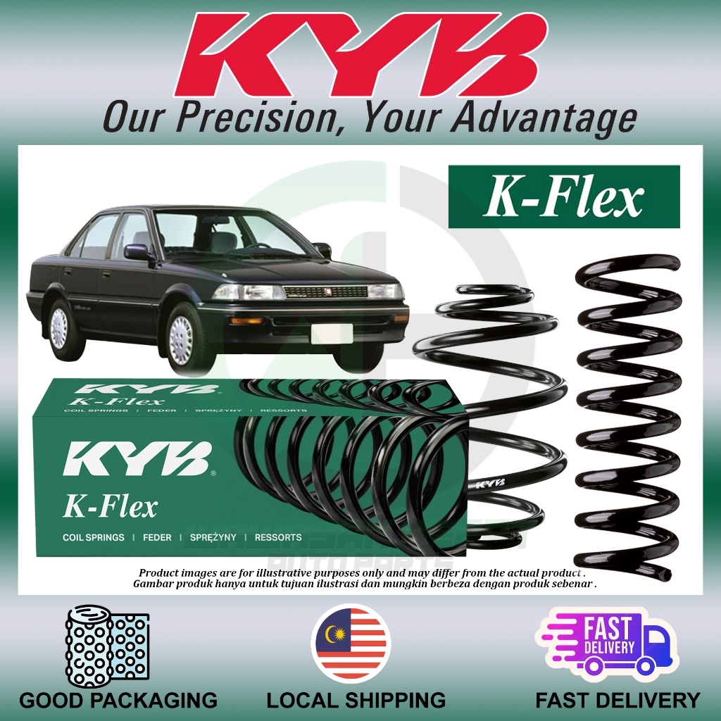 Toyota Corolla AE92 สปริงคอยล์หน้า/หลัง Heavy Duty Kayaba KYB K-FLEX