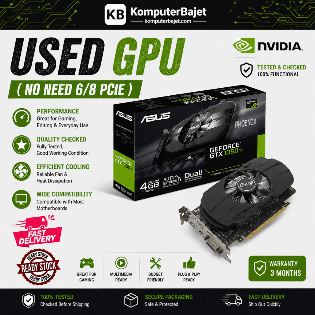 GPU ไม่มี NEED 6/8 PIN พลังแบรนด์กราฟิกการ์ด NVIDIA GT610 GT1030 GTX1050 GTX750 GTX950 1GB 2GB TOWER