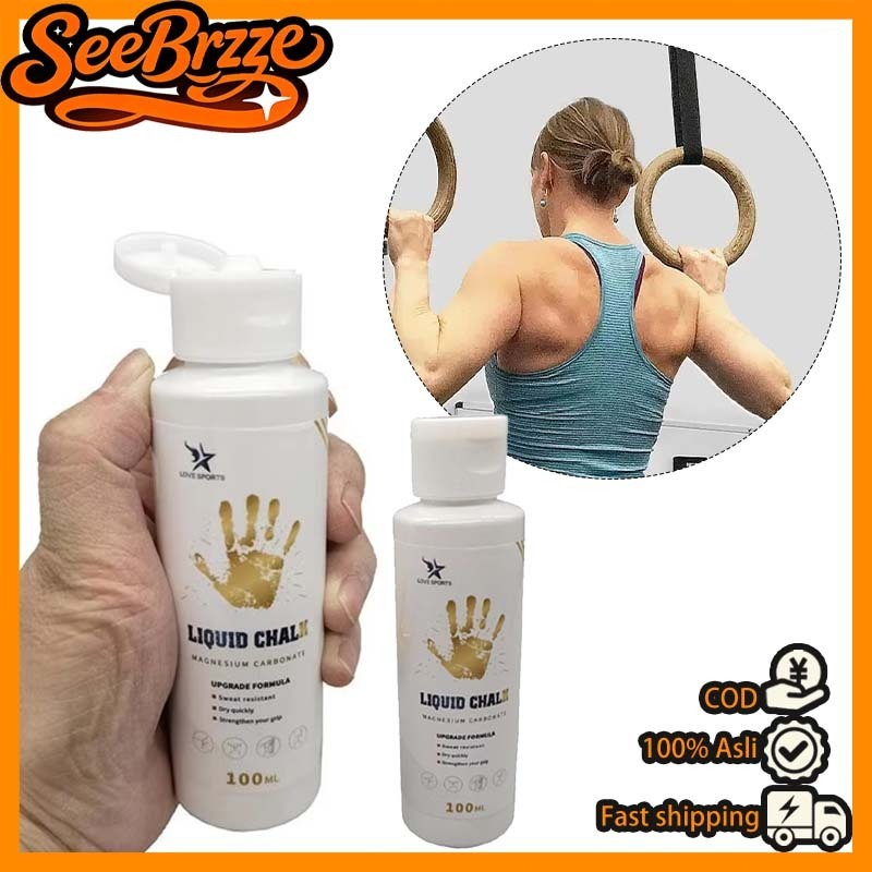 แห้งเร็ว 100Ml ปีนเขาชอล์ก Liquid Magnesium Carbonate Chalk Gym Chalk Sweat-Resistant สําหรับยกน้ําห