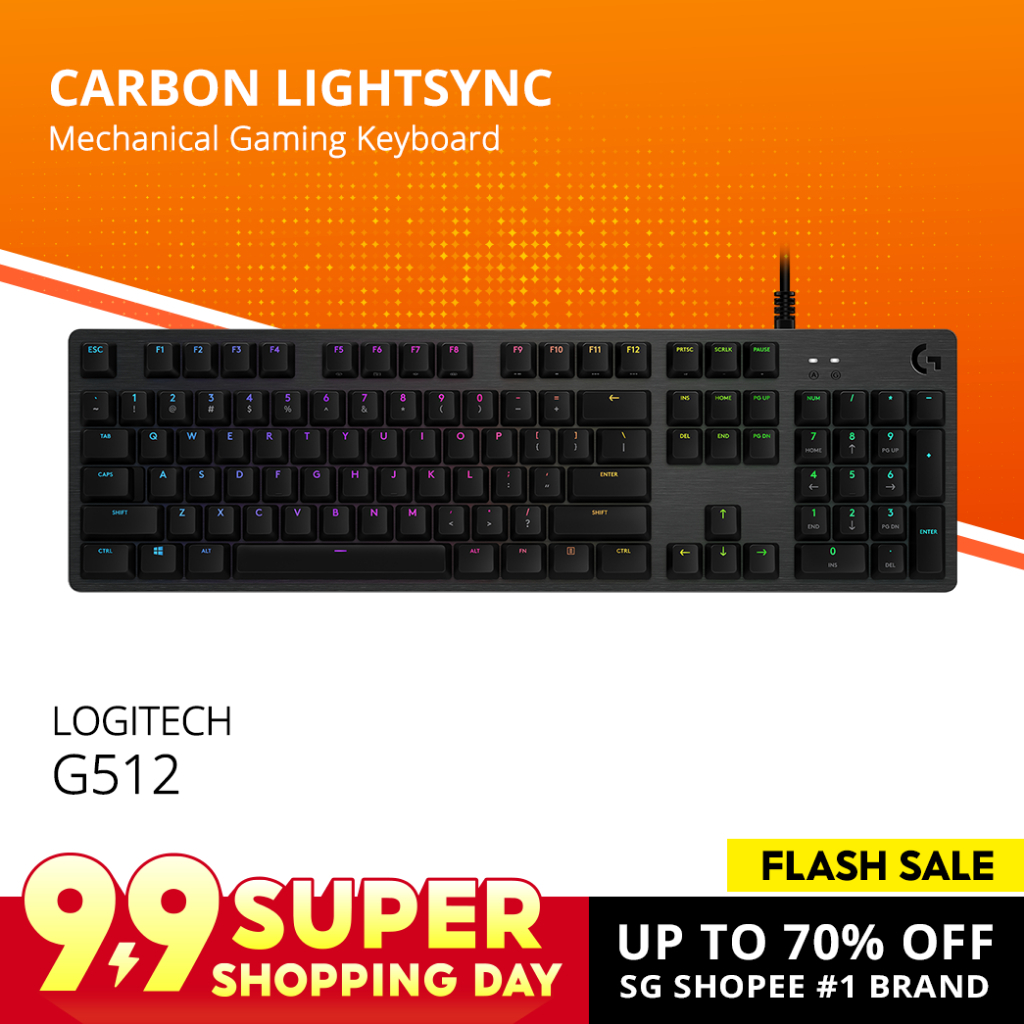 คีย์บอร์ดเกมกล Logitech G512 CARBON LIGHTSYNC
