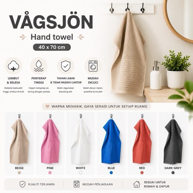 IKEA VAGSJON ผ้าเช็ดมือ 40x70 ซม