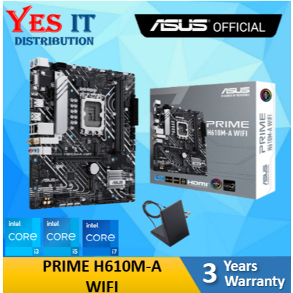 ASUS PRIME H610M-A WIFI D5/ PRIME H610M-E D4 LGA1700 mATX เมนบอร์ด