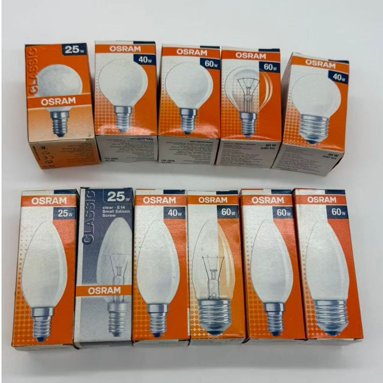 OSRAM E14/E27 25W/40W/60W หลอดไส้ Mentol Lampu